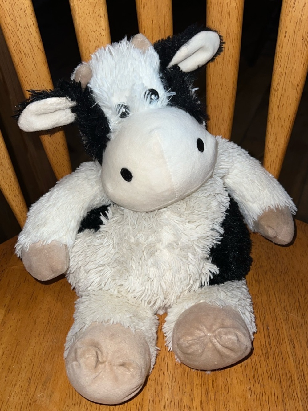 Warmies Microwavable Plush Black White Cow Bull 13" Scented Cozy Heat Pack